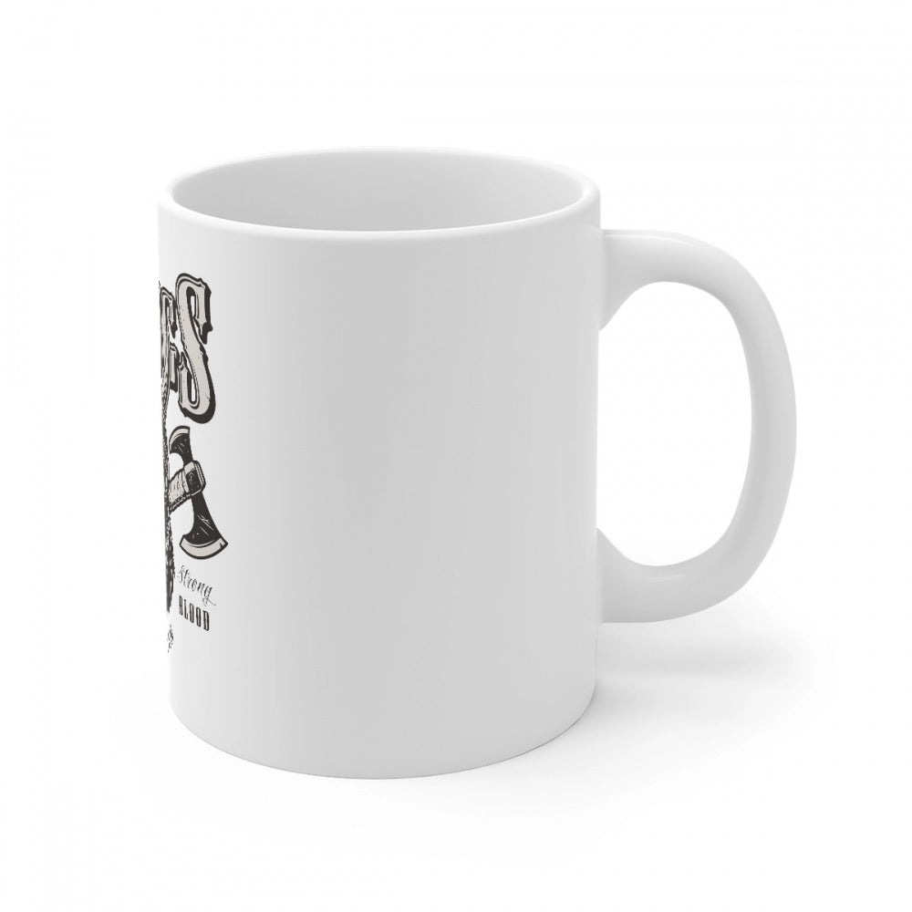 Ceramic Gorila Desing Printed Coffee Mug (Color: White, Capacity:330ml)