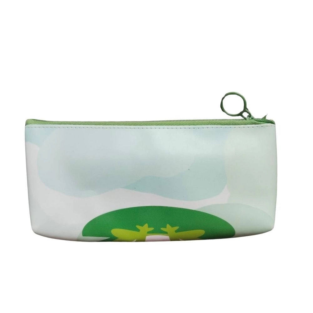 Pack Of_2 Frog Cartoon Printed Pencil Pouch | Canvas | Stationery | 3+ Years