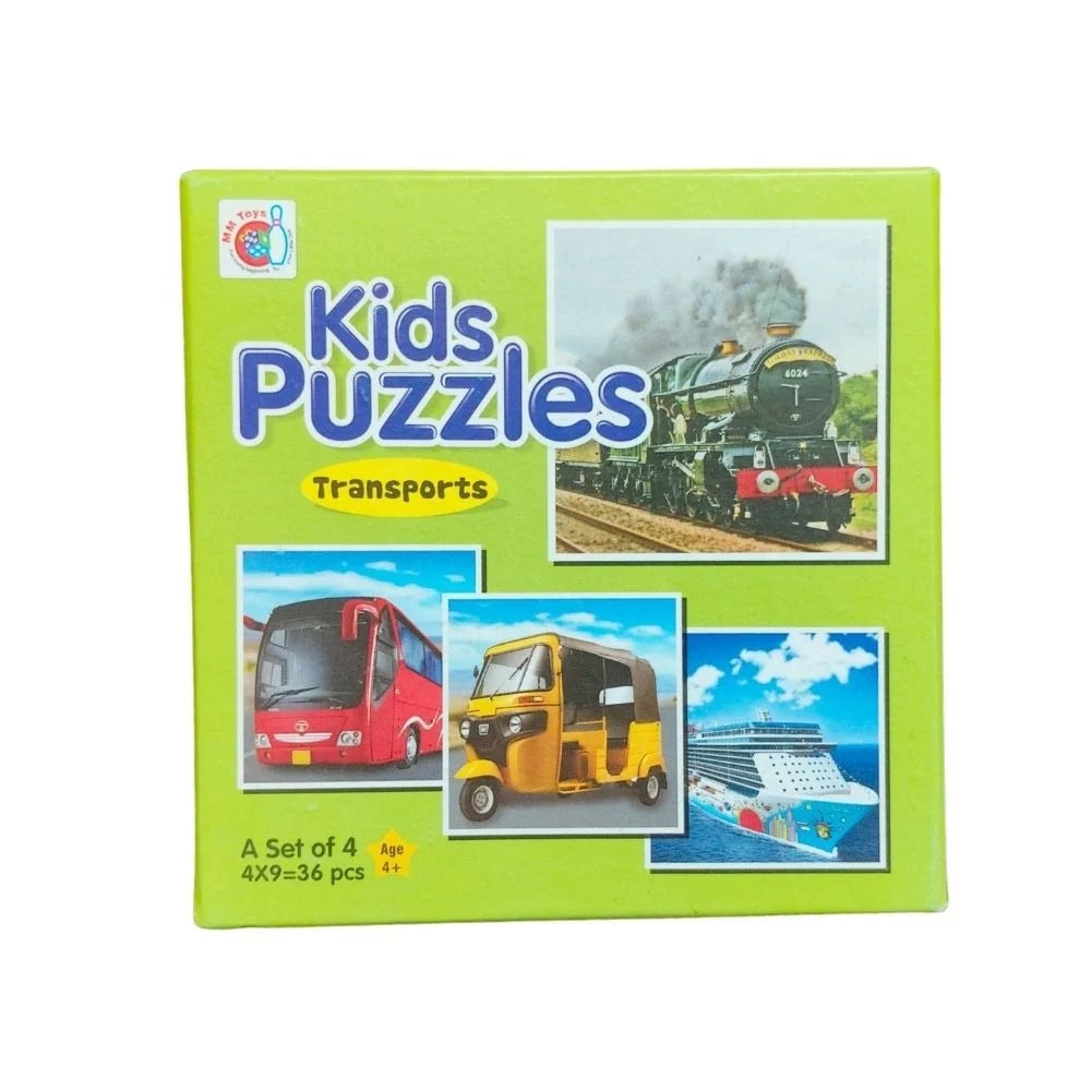 4_Pcs Set Transport Puzzle | Cardboard | Educational Toys| 3+ Years