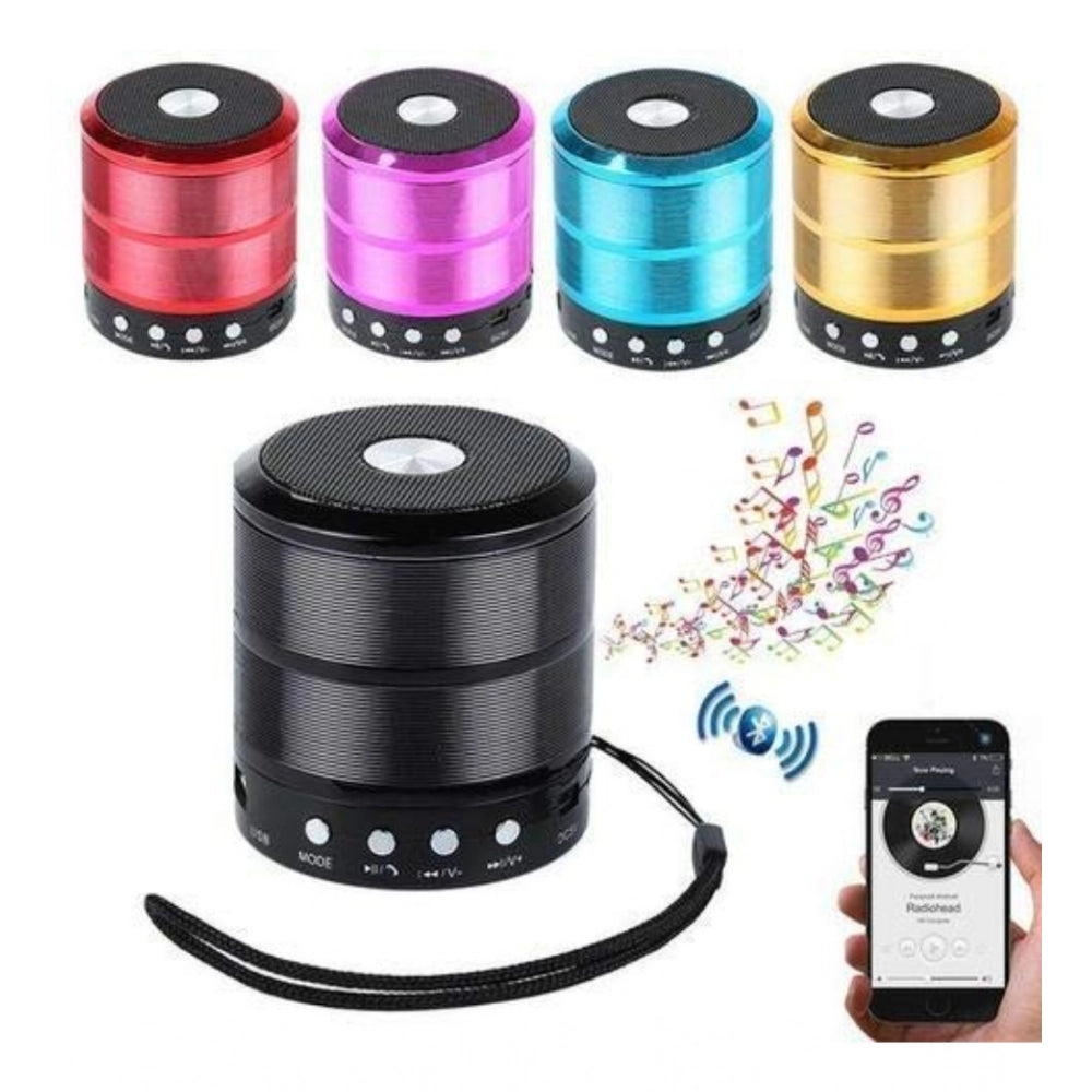 Generic Plastic Rubber Wireless WS887 Bluetooth Speaker (Black)