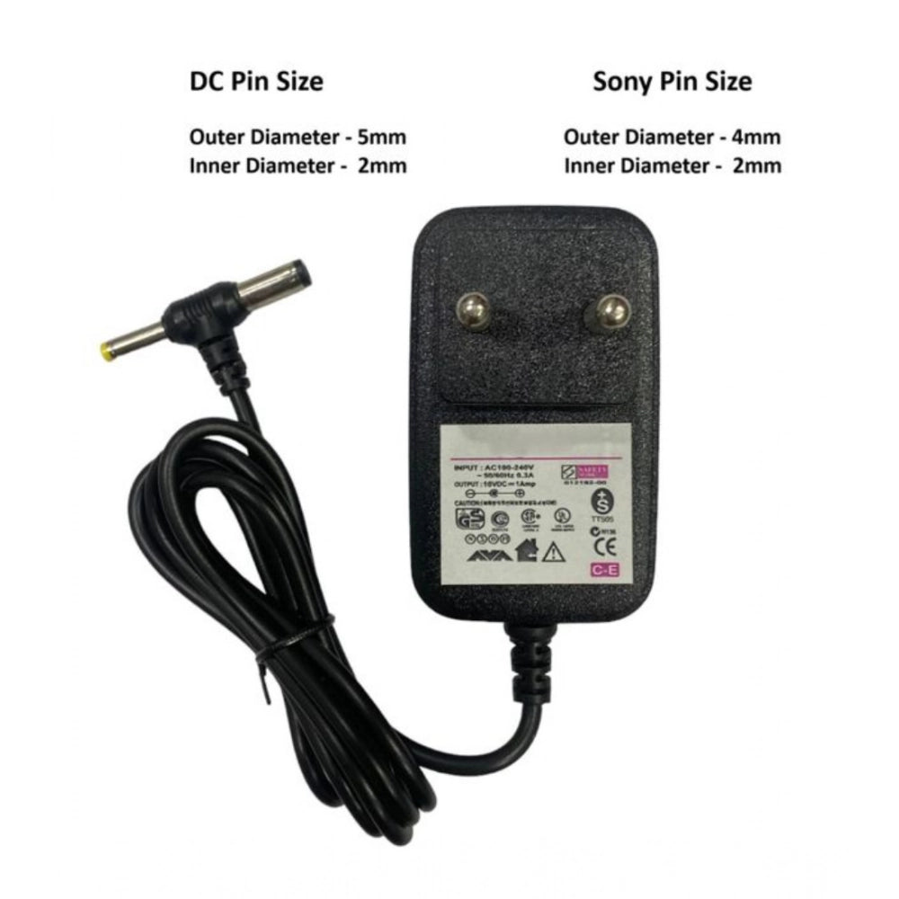 10V 1A Power Adapter Power Supply AC Input 100-240 V for Set Top Box (Black)