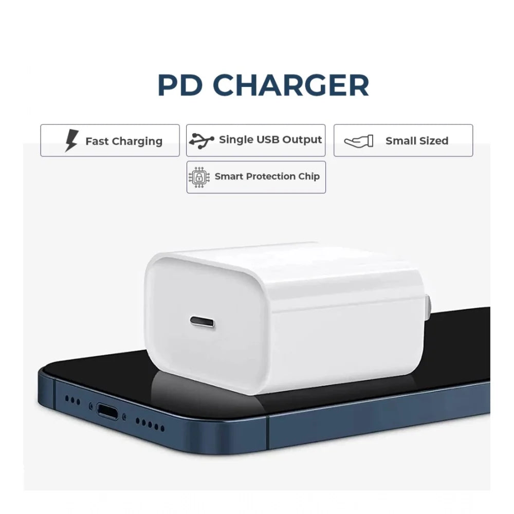 VOXEL 20 Watt ' C ' Port PD Charger AB Plastic (White)