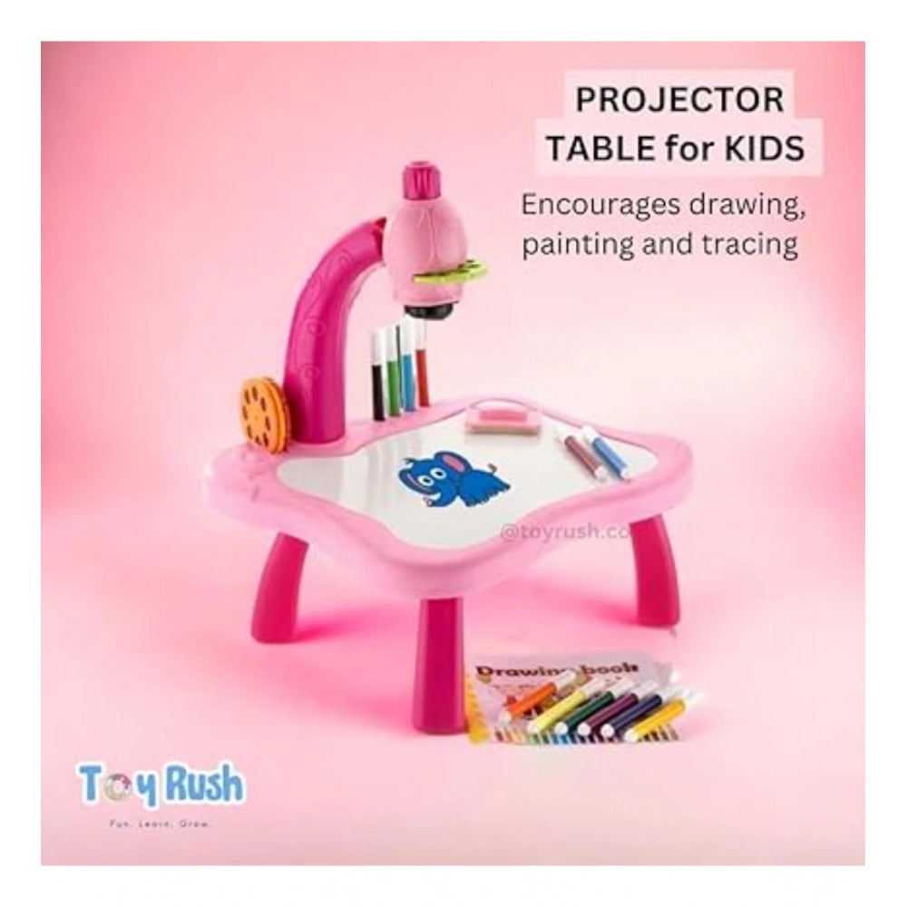 Plastic Drawing Projector Table For Kids (Multicolor )