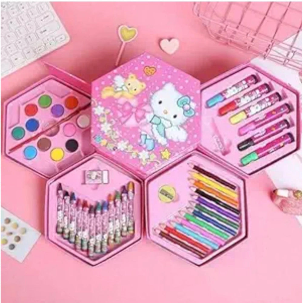 Plastic 46-Piece Art Set For Kids (Multicolor )