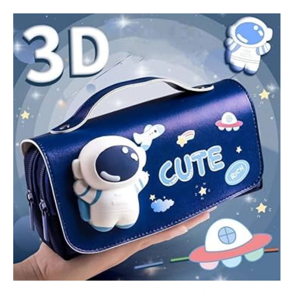 Polyester 3D Pencil Pouch Stationary Storage Box For Kids (Multicolor )