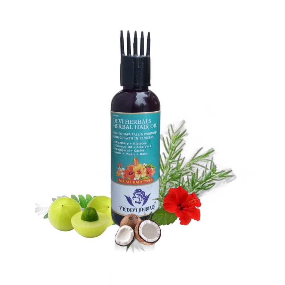 Devi Herbels Rosemary Herbal 100 ML Hair Oil - Men's And Women's Hair Growth Oil