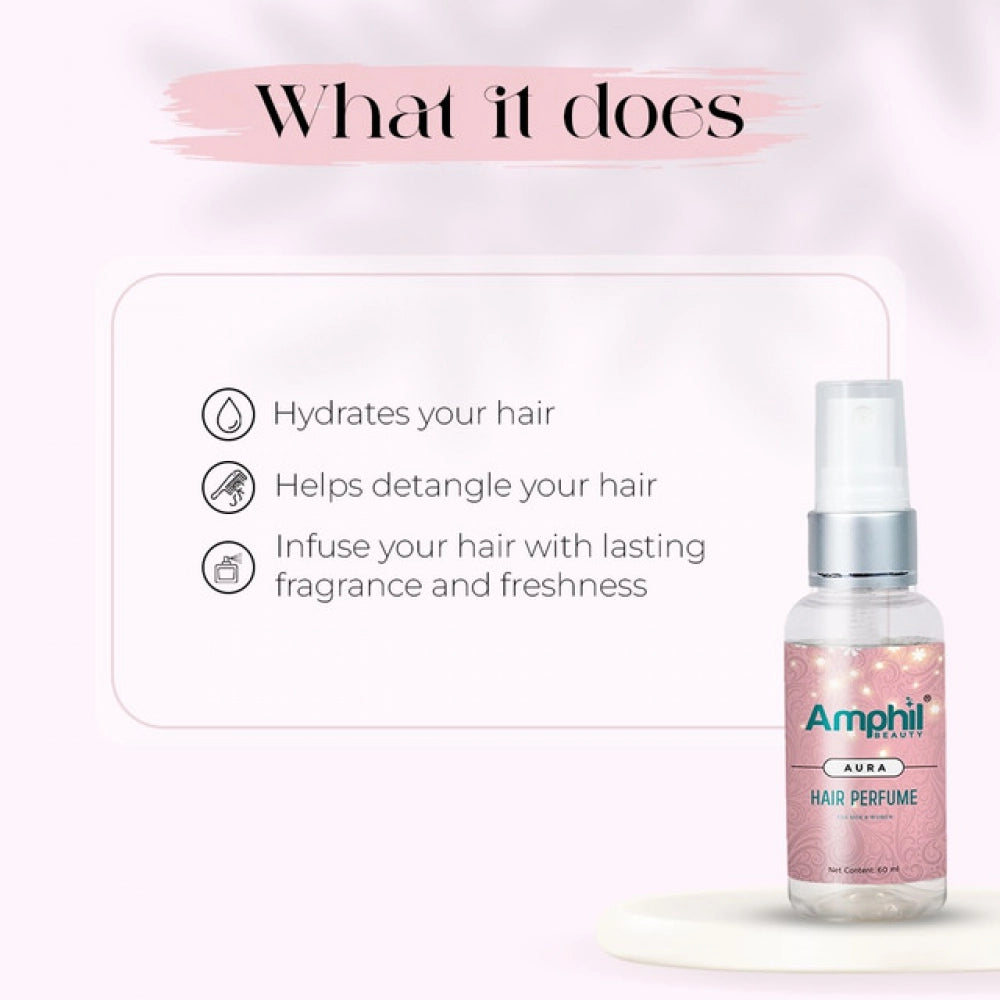 Amphil beauty Aura Unisex Hair perfume 60 ml | Alcohol Free | Water Based | Paraben Free