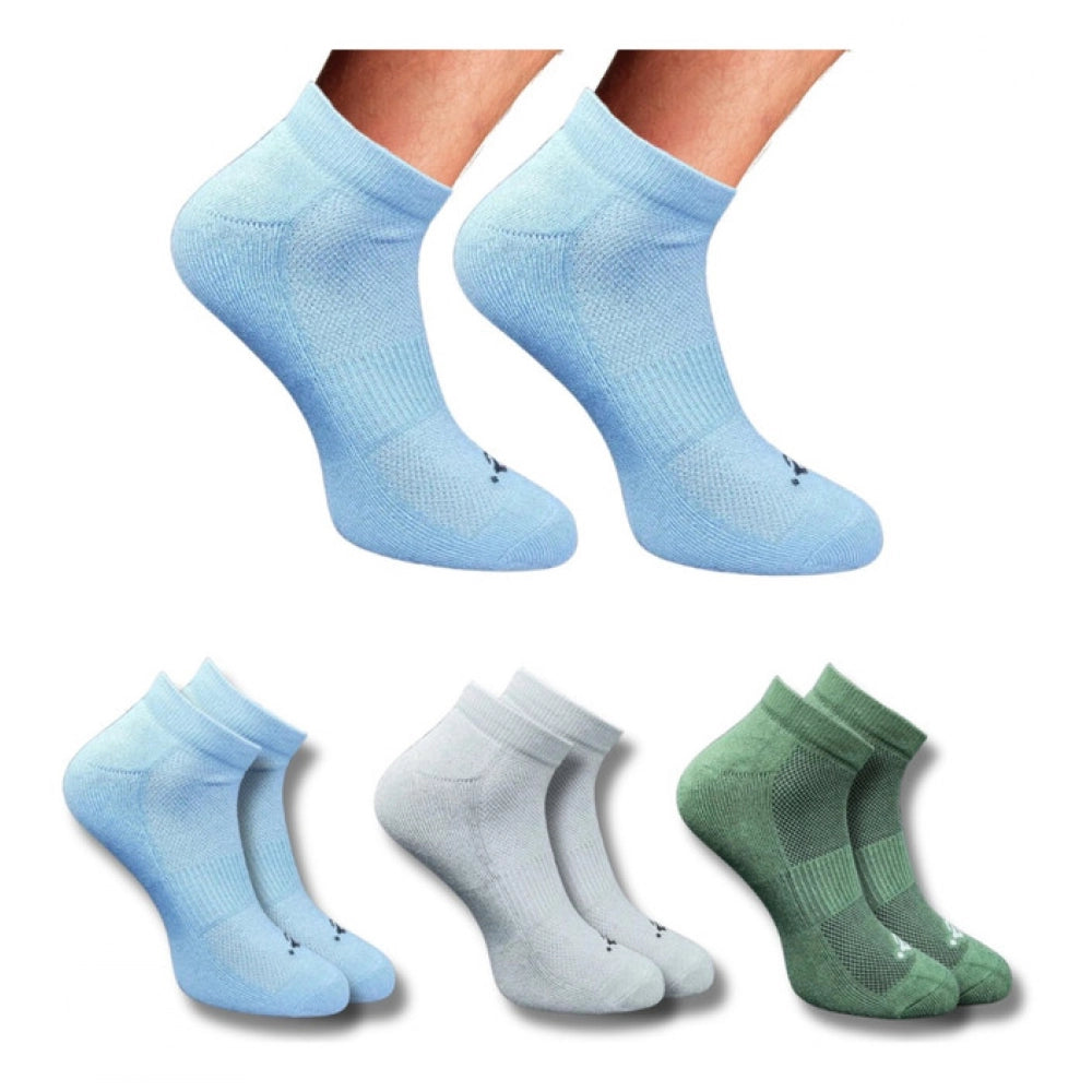 3_Pair Set Unisex Casual Cotton Printed Low Cut Socks (Multicolor)