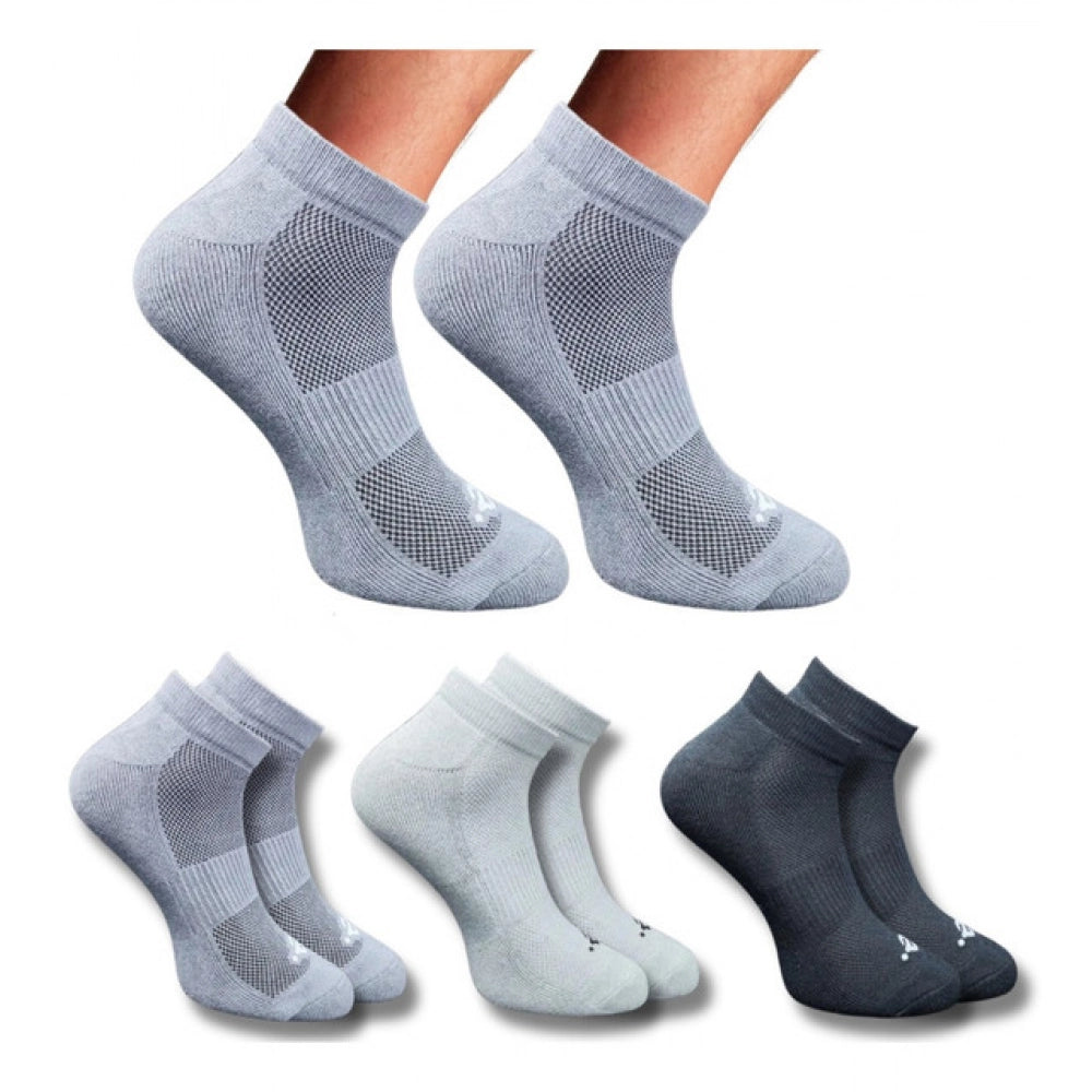 3_Pair Set Unisex Casual Cotton Printed Low Cut Socks (Multicolor)
