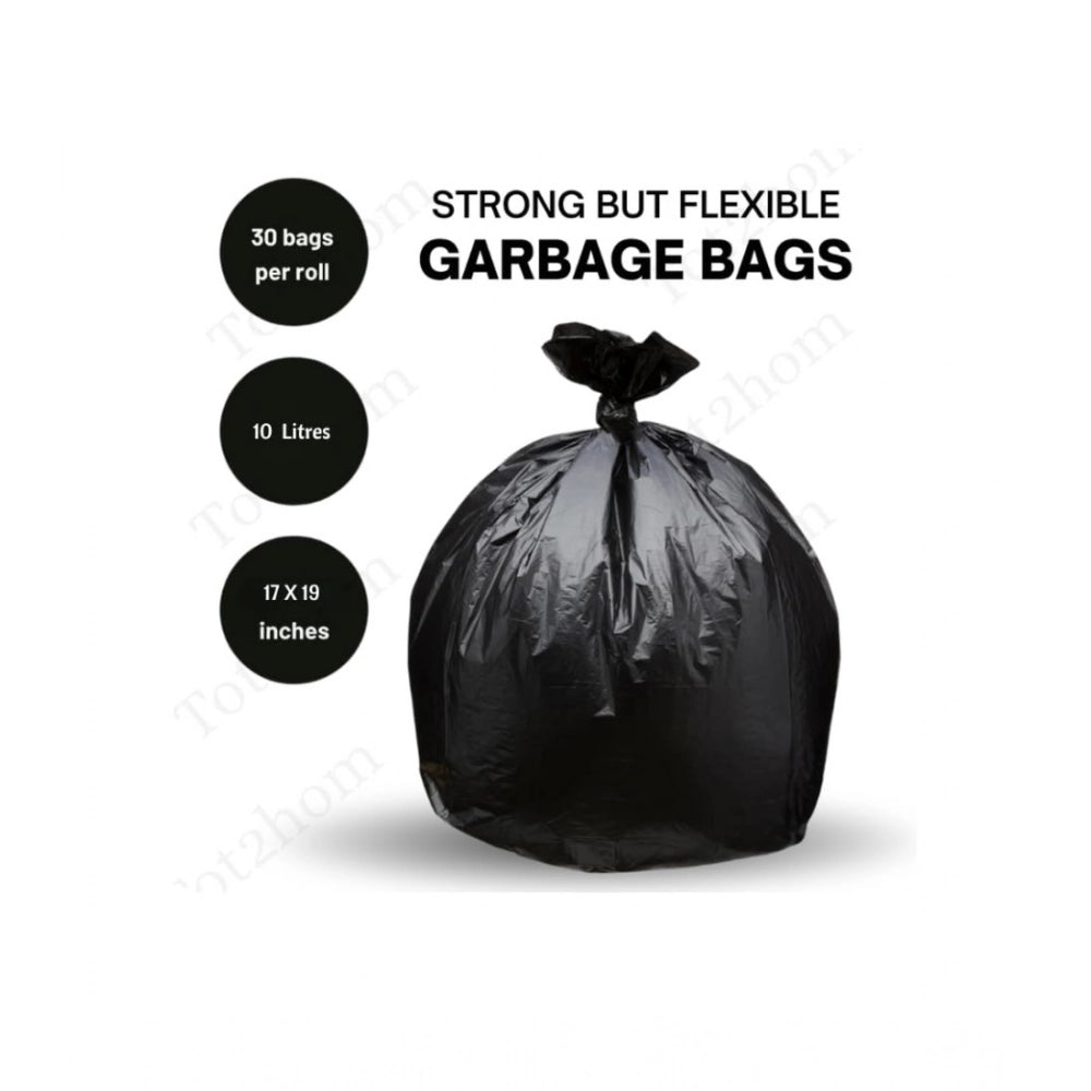 Pack of 4 Recyclable Plastic-Biodegradable 17 x 19 Inches Garbage Bag (Black)