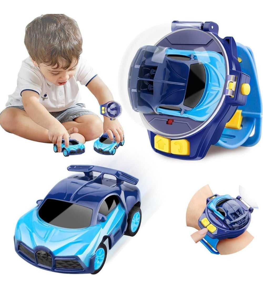 Plastic Mini RC Car Watch Toy (Blue)
