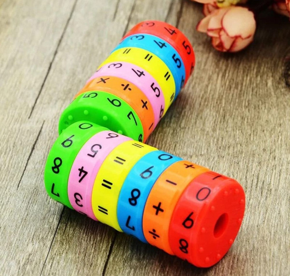 Plastic & Magnet Magnetic Math Block Learning Toy (Multicolor)