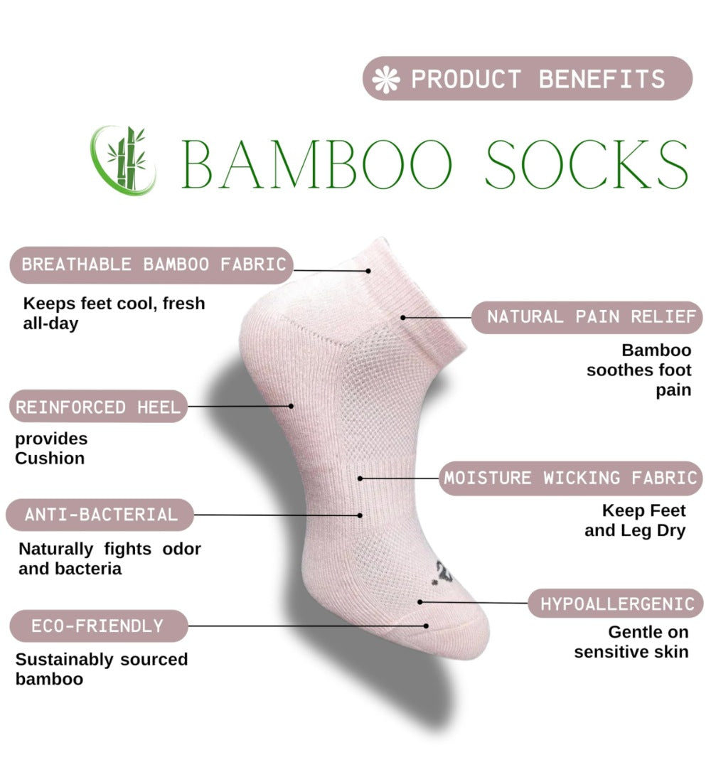 Pack of 3 Unisex Bamboo Blend Solid Low Cut Socks (Light Peach, Sky Blue)