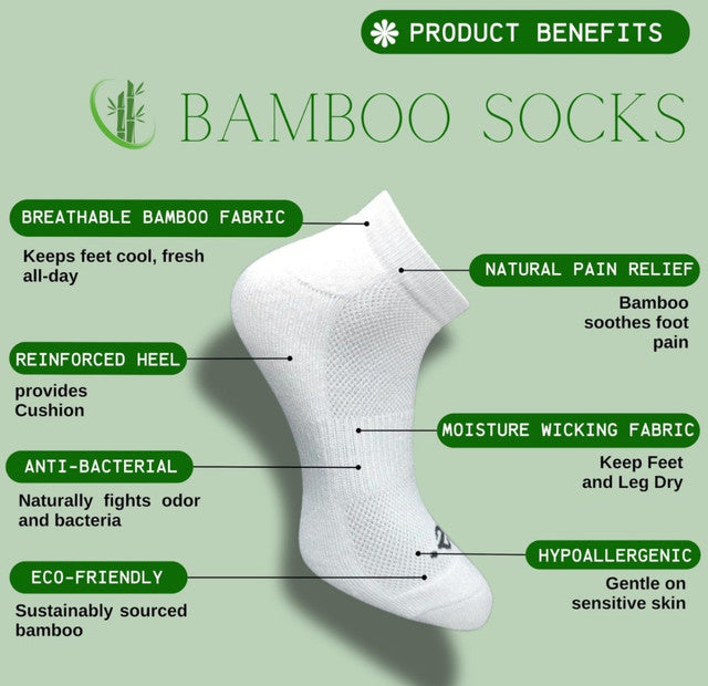 Pack of 3 Unisex Bamboo Blend Solid Low Cut Socks (Off White)