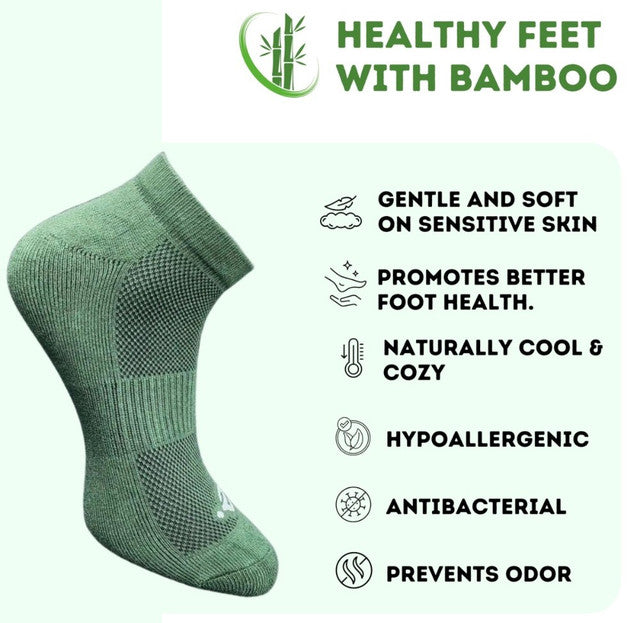 Pack of 3 Unisex Bamboo Blend Solid Low Cut Socks (Multicolor)