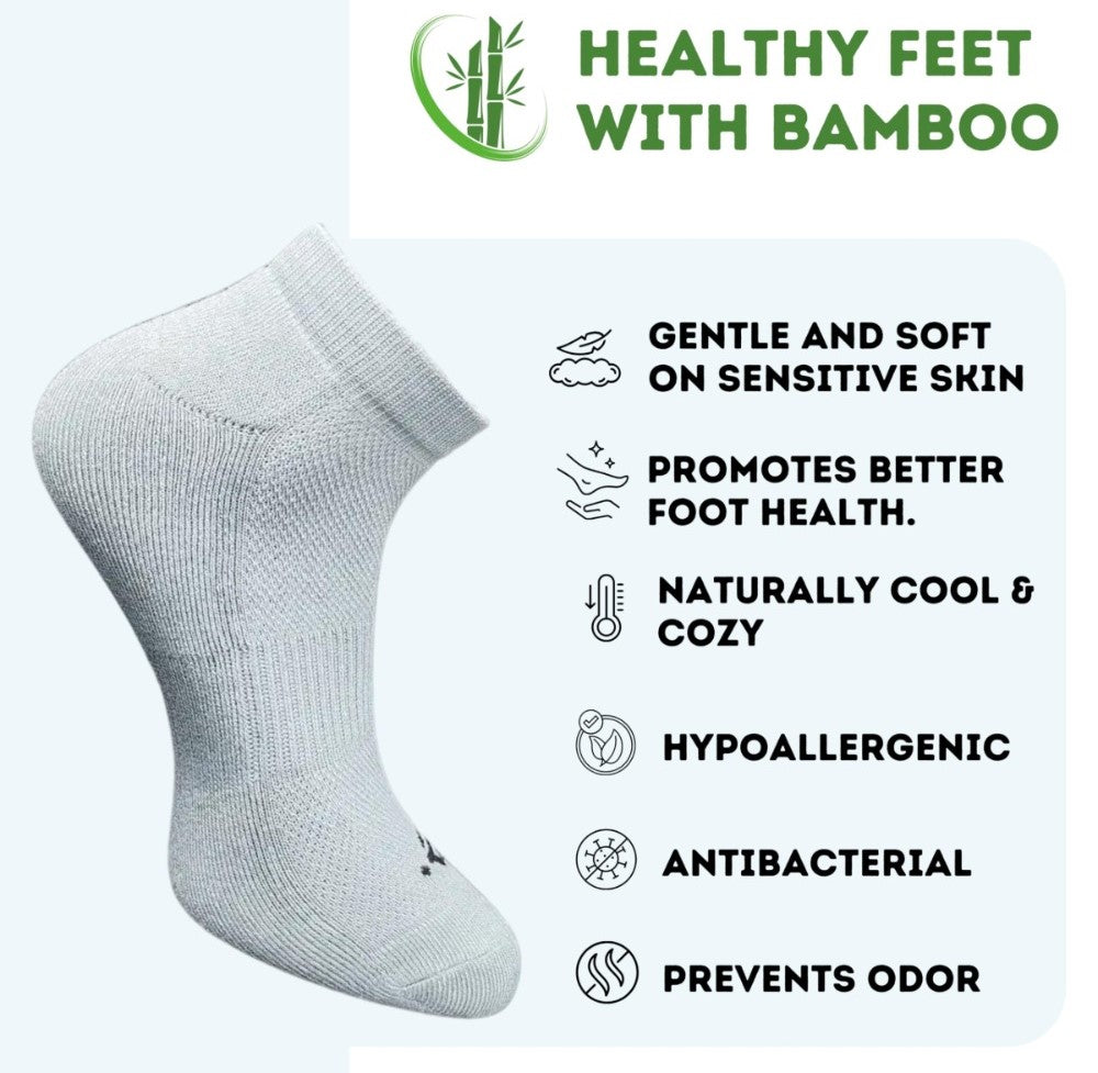 Pack of 3 Unisex Bamboo Blend Solid Low Cut Socks (Multicolor)