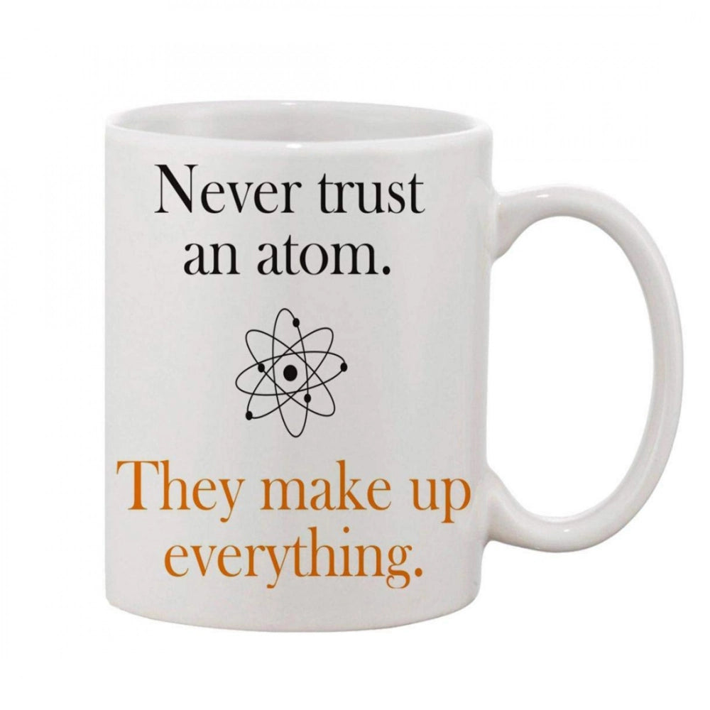 Generic Printed Ceramic Coffee Mug - 1 Pieces, White, 11oz
