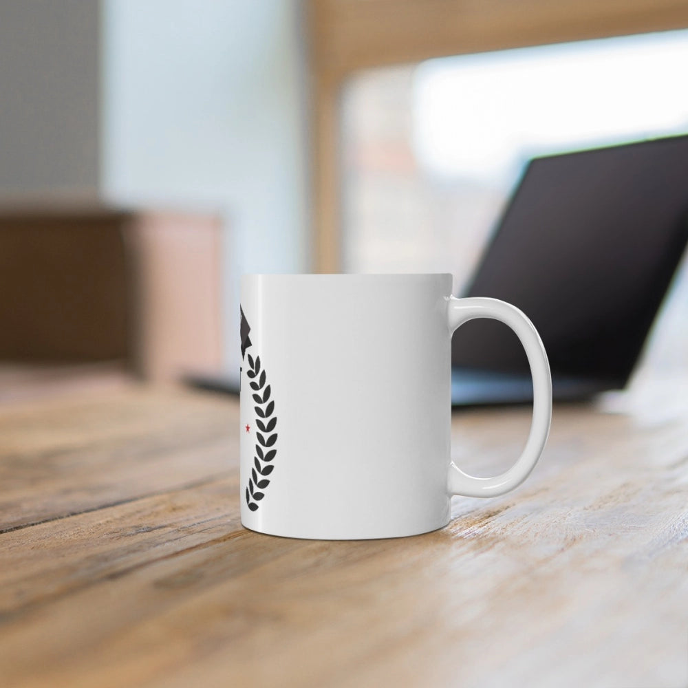 Ceramic 18th Anniversary Printed Coffee Mug (Color: White, Capacity:330ml)
