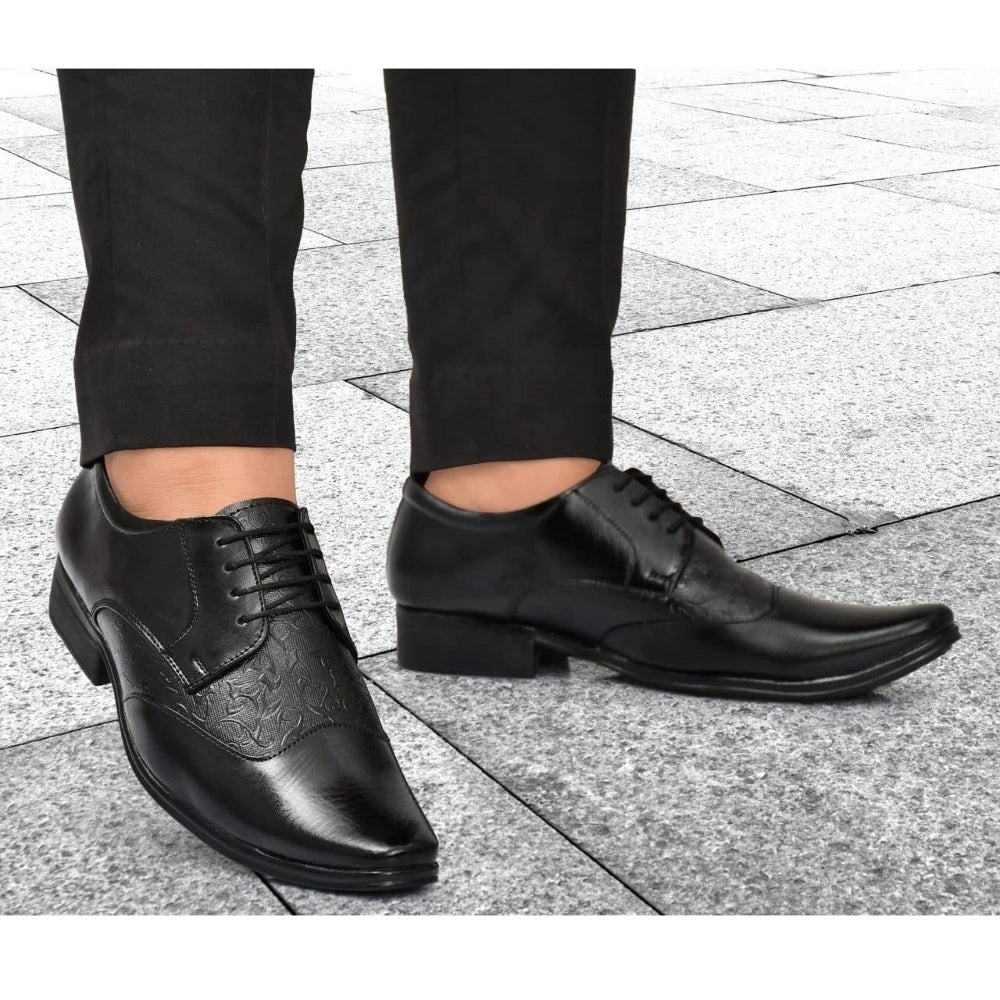 Generic Men's Faux Leather Formal Shoes (Black)