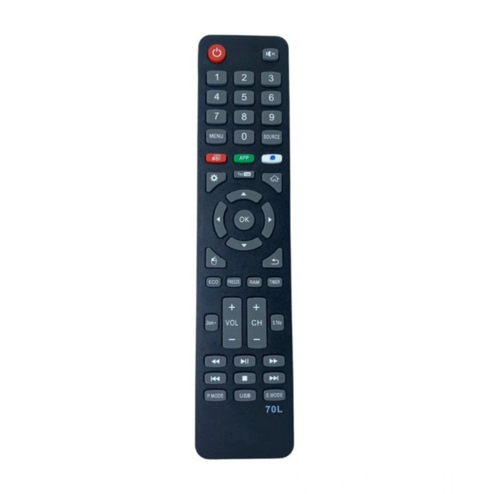 Generic Smart TV Remote No. 1092 with YouTube Functions- Compatible-Replacement for Akai Smart TV LCD-LED Remote Control (Black)