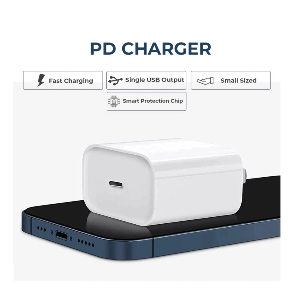 Generic VOXEL 20 Watt ' C ' Port PD Charger AB Plastic (White)