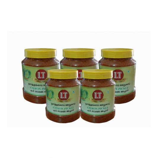 Generic Pack of_5 100GM LT Citron Pickle Traditional Digestive Side Dish (Red)