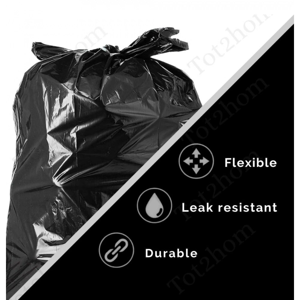 Pack of 5 Biodegradeable Vegetable-Paper 17 x 19 Inches Garbage Bag (Black)