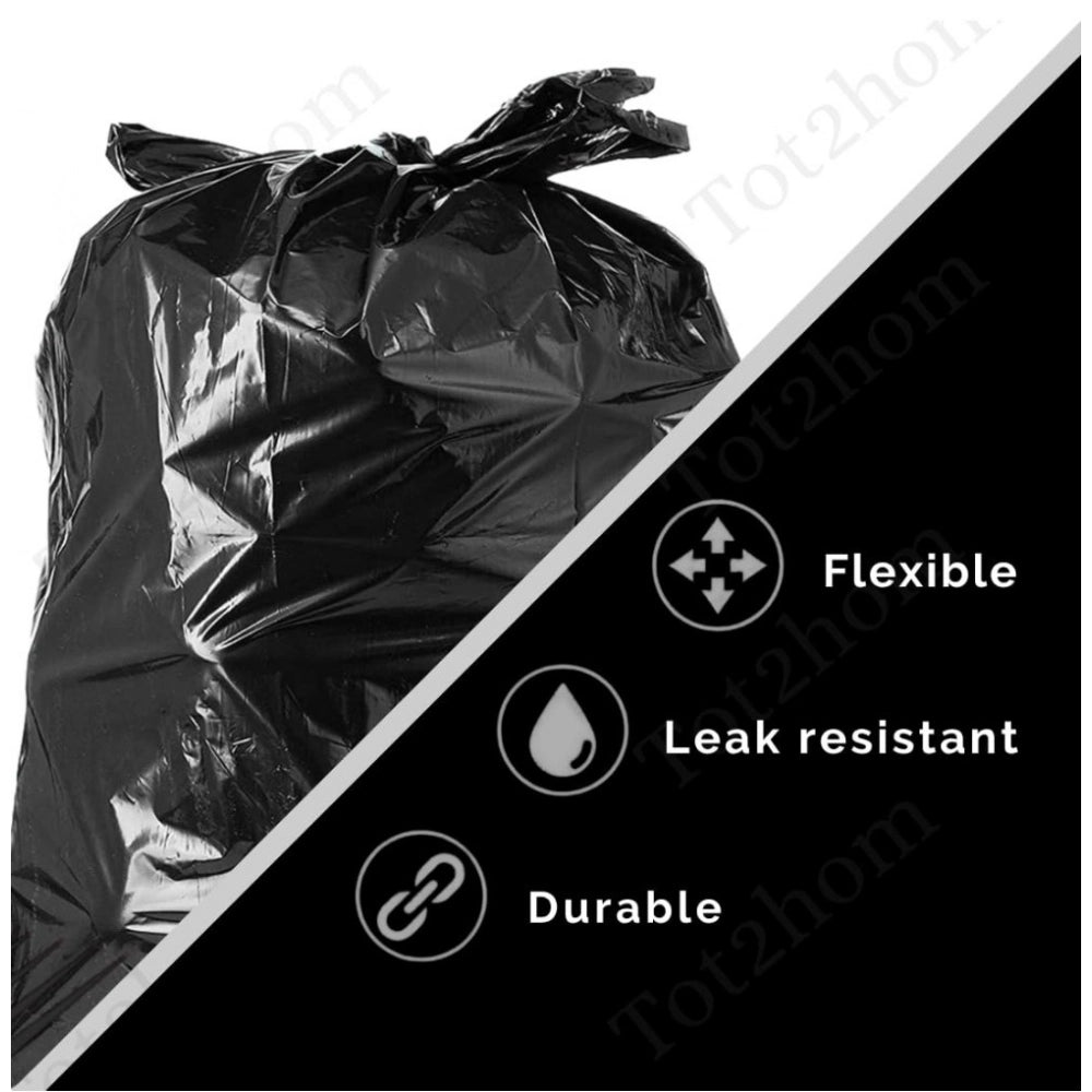 Pack of 3 Biodegradeable Vegetable-Paper 25 x 30 Inches Garbage Bag (Black)
