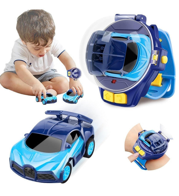 Plastic Mini RC Car Watch Toy (Blue)