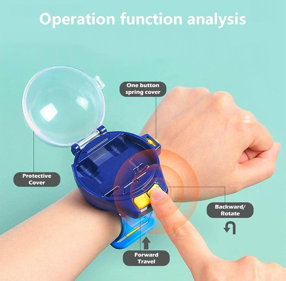 Plastic Mini RC Car Watch Toy (Blue)
