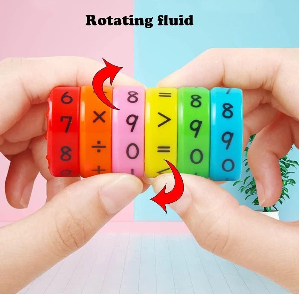 Plastic & Magnet Magnetic Math Block Learning Toy (Multicolor)