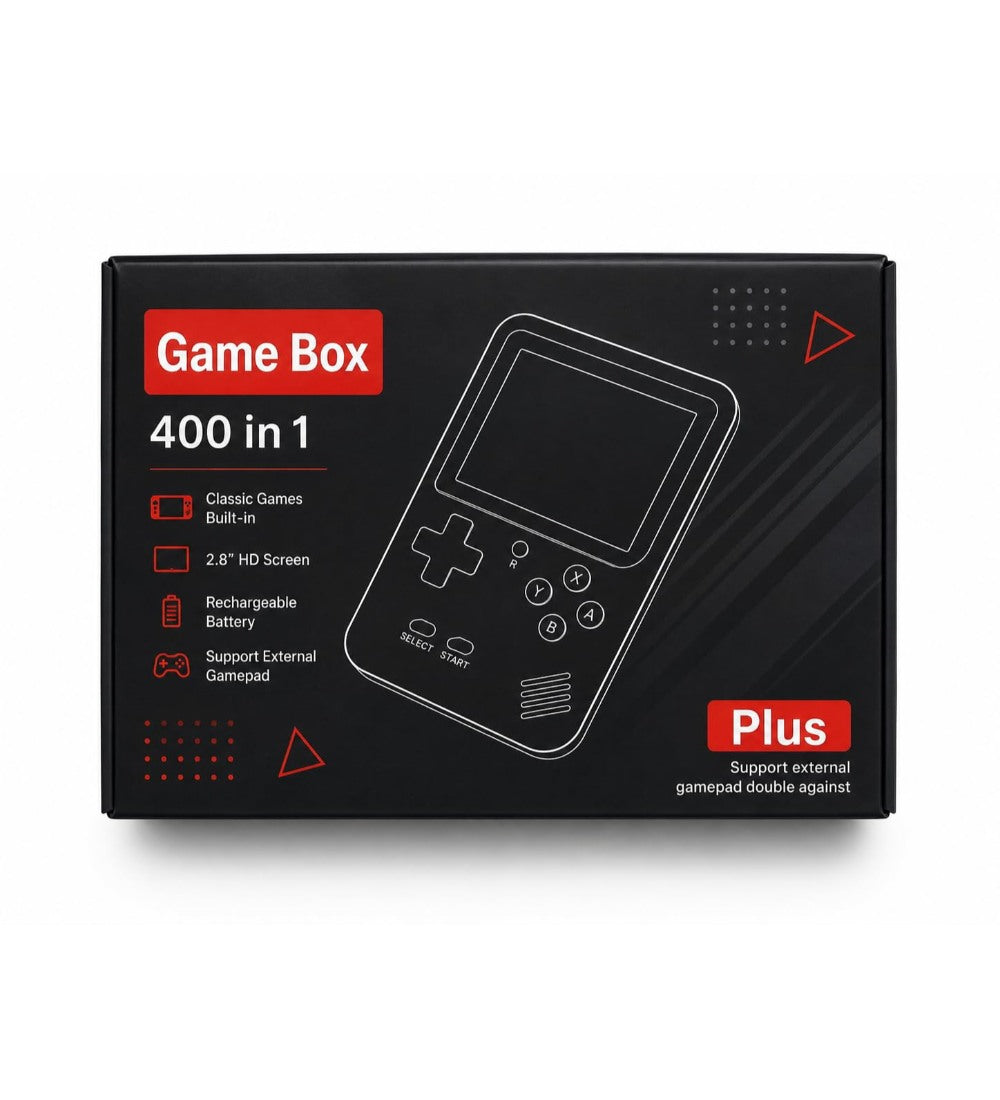 Plastic Retro Handheld Gaming Console for Kids (Red)