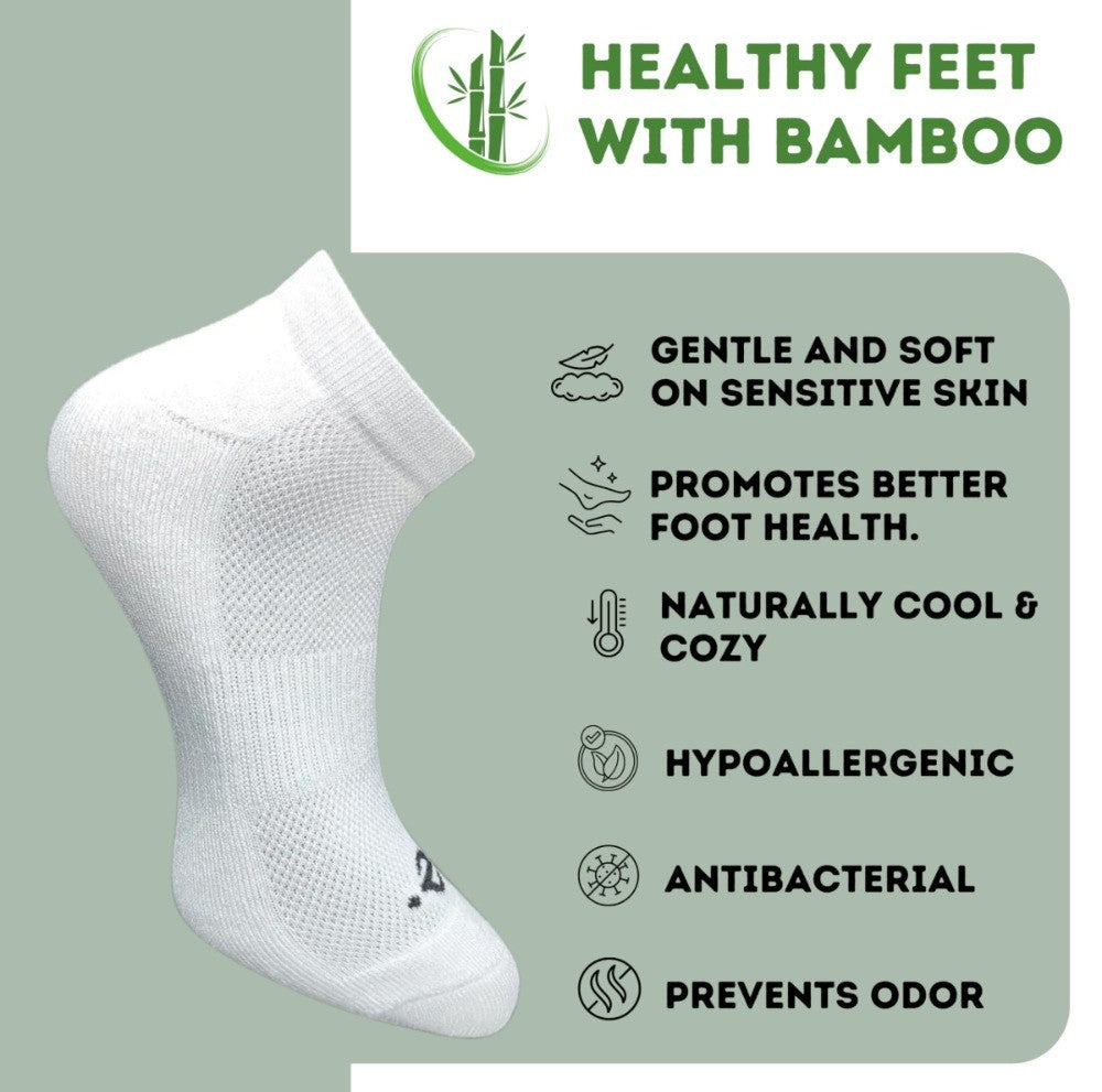 Pack of 3 Unisex Bamboo Blend Solid Low Cut Socks (Multicolor)